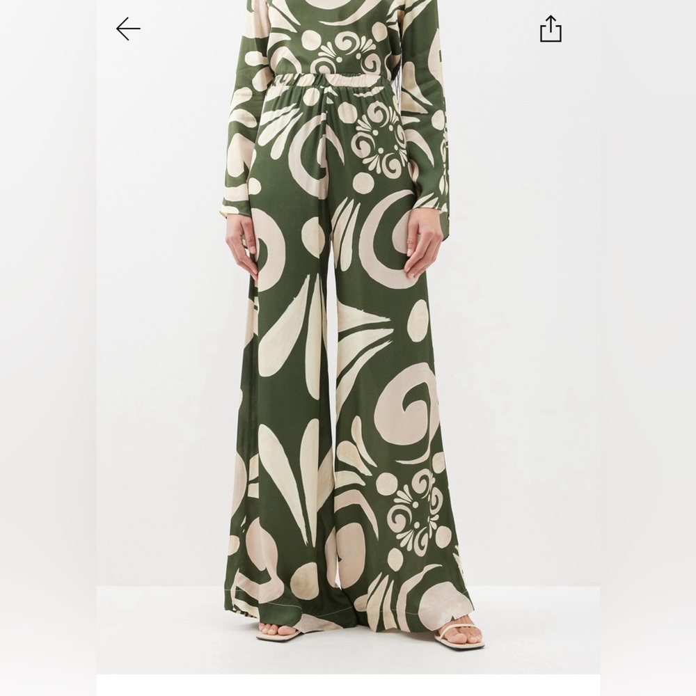 Themis Z Naiad Printed Satin Trousers